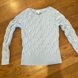 Women’s size small blue Loft cable sweater